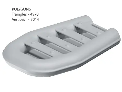 Games Inflatable Boat Low-poly 3D model