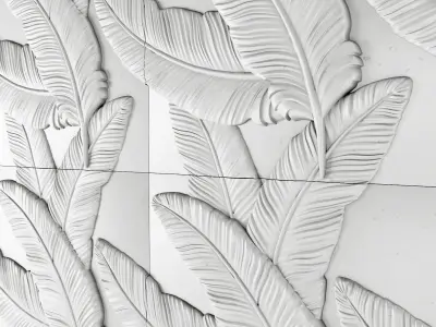 Panel wall feathers 3D model