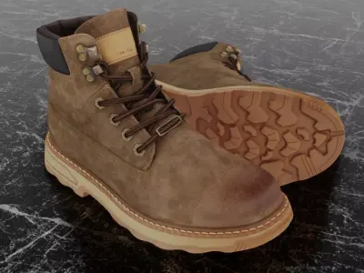 JEEP 3D SHOES - CAMEL Low-poly 3D model