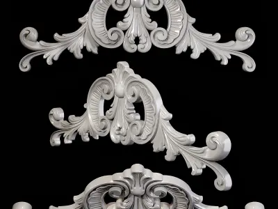 Classic carved 120 3D model