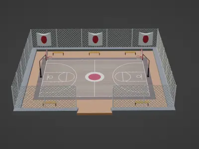 Basketball Stadium - Japan Low-poly 3D model
