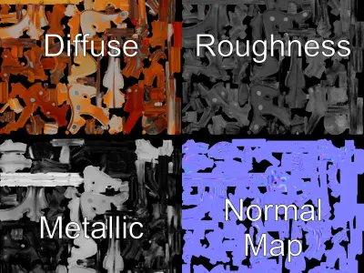 Butterfly Garden Ornament D Model Pack Low-poly 3D model