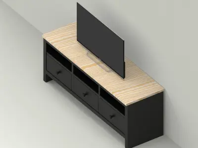 Ikea Hemnes TV unit 3D model 3D model