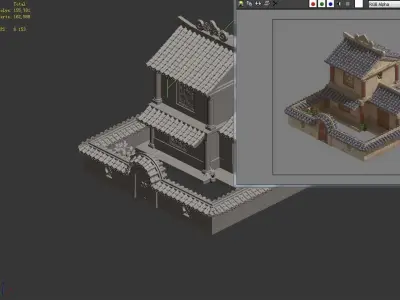 gAME Ming Dynasty - Architecture - Houses 01 3D model