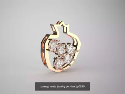 The Pomegranate Abundance stl 3d fbx obj jewelry Collection 3D Model Pack