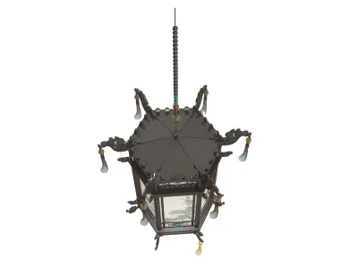 Chinese lanterns Low-poly 3D model