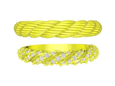 7301 luxury diamond wedding ring 3D print model