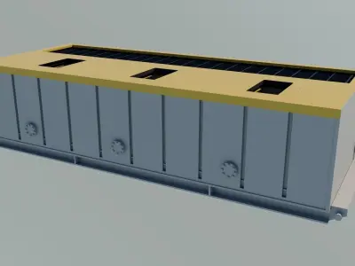 Mud Agitator cabin Low-poly 3D model