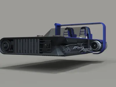 M-68 Landspeeder of Han Solo 3D model