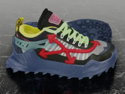 OFF WHITE ODSY 1000 3D SHOES Low-poly 3D model