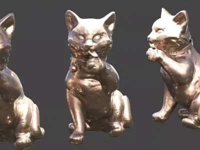 Cat Statue 1 3D model