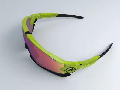 Oakley Jawbreaker sunglasses Low-poly 3D model