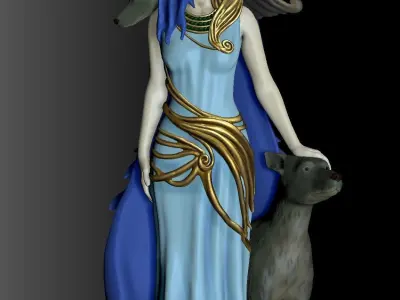 Hecate Goddess Statue  3D print model