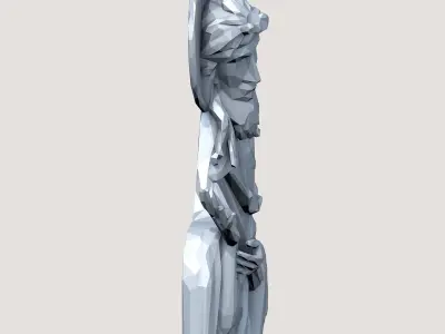 Saint John the Baptist Low Poly 3D print model