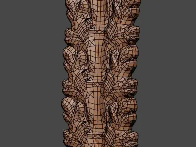 Floral Ornamental Leaf 3D model