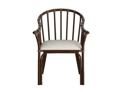 Fluted Dining Table Chair 3D model