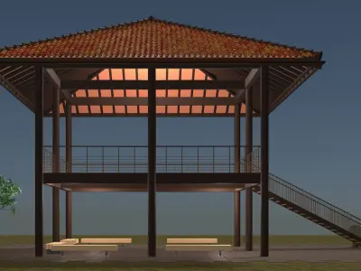 Tropical pavilion 2314 3D model