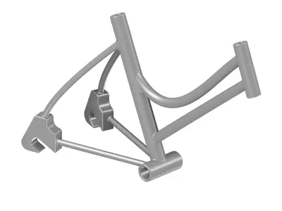 Titanium Premium Ladies Bicycle Frame 3D model