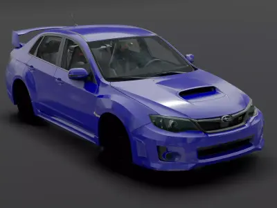 subaru impreza WRX Low-poly 3D model