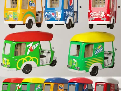 FoodCamper vespa Ape van 3D model