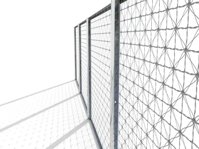 Low Poly Modular Fence 13 Low-poly 3D model