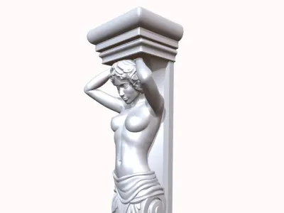 Column pattern girl  3D model