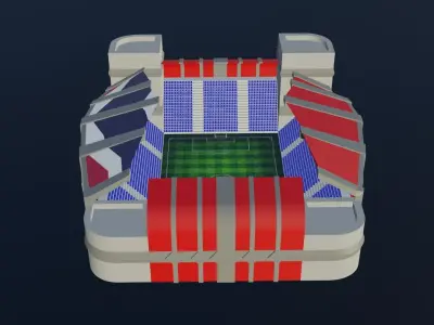 Football Stadium - Thailand Low-poly 3D model