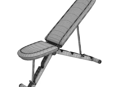 PENT luxury fitness equipment Bench Black 3D model