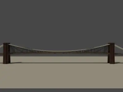 Brooklyn Bridge Low-poly 3D model purchase