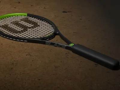 Wilson Blade Feel 103 tennis racket Low-poly 3D model
