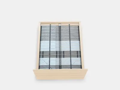 MALM Bed frame high w 2 storage boxes 24 Low-poly 3D model