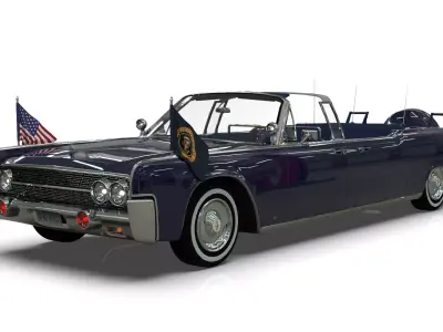 Continental X100 1962 Low-Poly 3D Model Low-poly 3D model