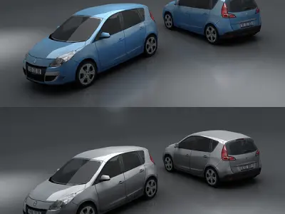 Renault Scenic Low-poly 3D model