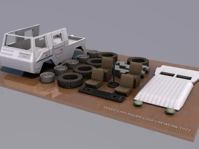 VOLVO LAPLANDER C202 CREWCAB 1977 3D print model