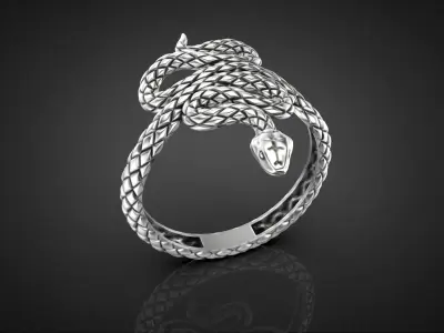 High jewelry Snake ring 2025 R44 16-20 sizes 3D print model 3D print model
