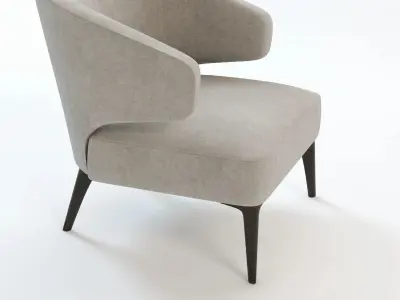 Aston Armchair Minotti 3D model