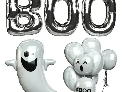 Balloons Decor Set 01 3D model