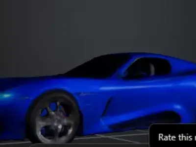 Sports Blue Car 3D Model 3D print model