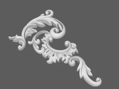 Central decor ornament for furniture 3D model 528