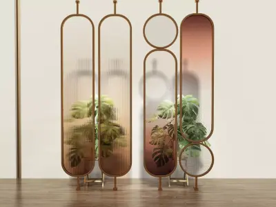 Glass Folding Screen 3D model