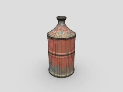 Rusty Oil Can 2 Low-poly 3D model