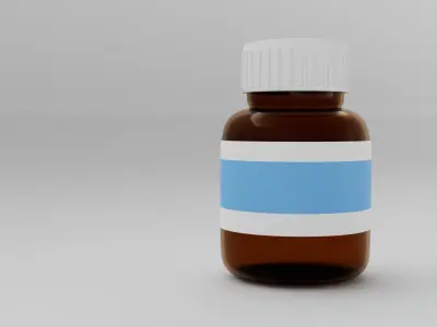  pill bottle Free 3D model