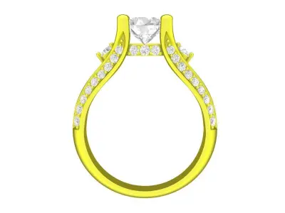 6887 luxury fashion diamond women ring 3D print model