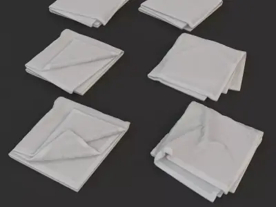 Folded Towels 3D model