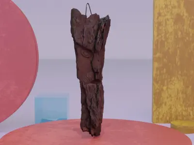 Tree bark mask Low-poly 3D model