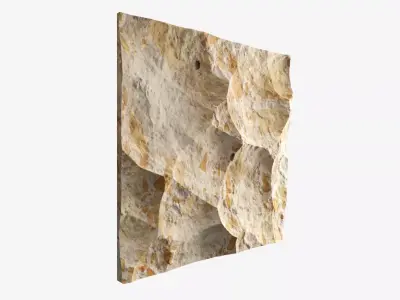 314-RockPanel sandstone wall texture 3D model