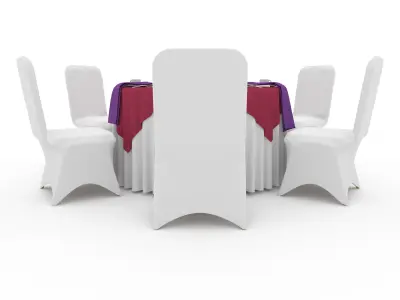 Banquet Table and Chair 28 3D model