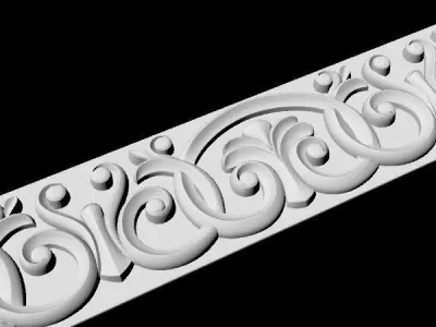 Central decor ornament for furniture 3D model 186
