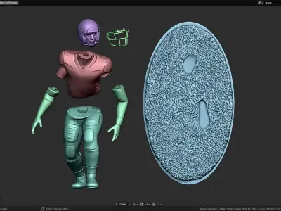 Football Player Figurine 2-Point Stance 3D print model