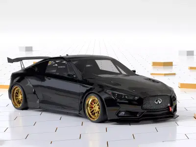 Infiniti Q50  Full interior  3D model